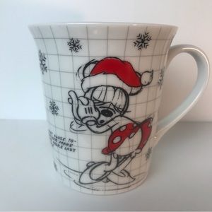 Christmas Disney Coffee Mug Sketchbook Minnie Mouse Ceramic Cup